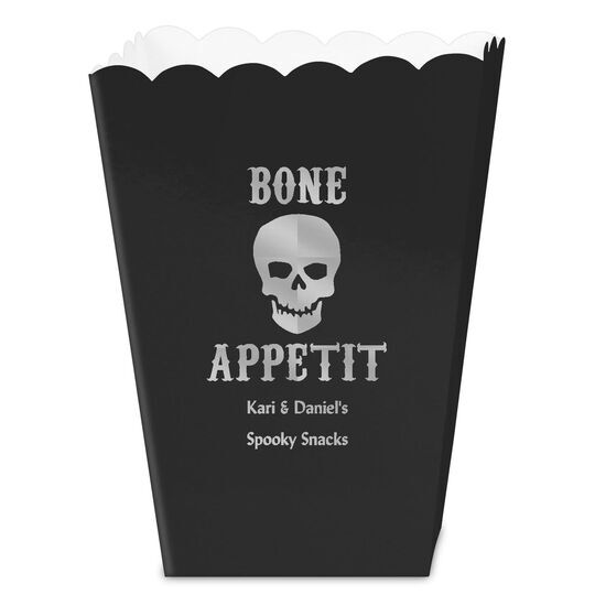 Bone Appetit Skull Mini Popcorn Boxes